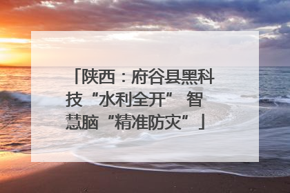 陕西：府谷县黑科技“水利全开” 智慧脑“精准防灾”