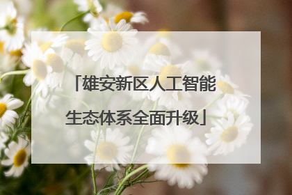 雄安新区人工智能生态体系全面升级