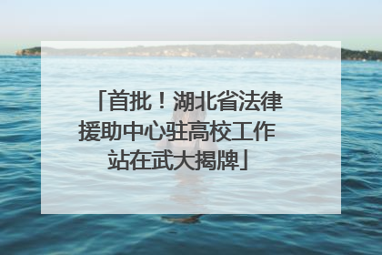 首批！湖北省法律援助中心驻高校工作站在武大揭牌