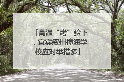 高温“烤”验下，宜宾叙州樟海学校应对举措多