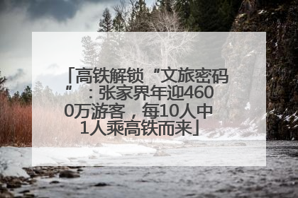 高铁解锁“文旅密码”：张家界年迎4600万游客，每10人中1人乘高铁而来