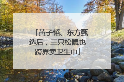 黄子韬、东方甄选后，三只松鼠也跨界卖卫生巾