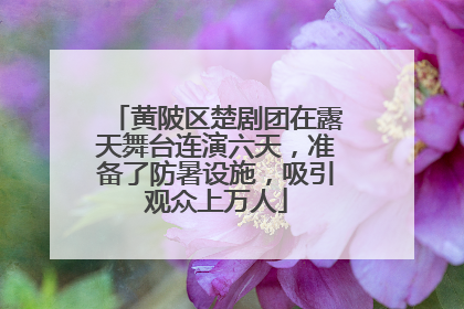黄陂区楚剧团在露天舞台连演六天，准备了防暑设施，吸引观众上万人