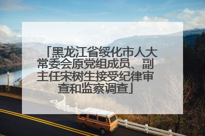 黑龙江省绥化市人大常委会原党组成员、副主任宋树生接受纪律审查和监察调查