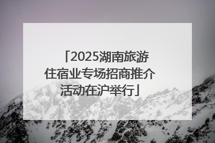 2025湖南旅游住宿业专场招商推介活动在沪举行