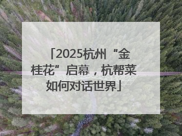 2025杭州“金桂花”启幕，杭帮菜如何对话世界