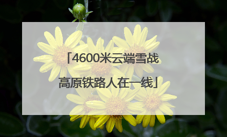 4600米云端雪战 高原铁路人在一线
