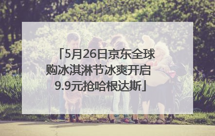5月26日京东全球购冰淇淋节冰爽开启 9.9元抢哈根达斯