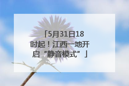 5月31日18时起！江西一地开启“静音模式”