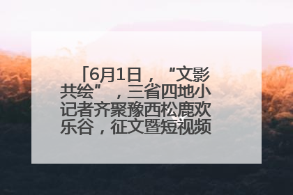 6月1日，“文影共绘”，三省四地小记者齐聚豫西松鹿欢乐谷，征文暨短视频大赛精彩启幕！