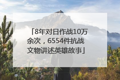 8年对日作战10万余次，6554件抗战文物讲述英雄故事